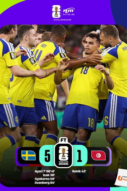 Sweden 5 - 1 Tunisia | Match Highlights FIFA World Cup 2026